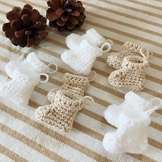 机/かぎ針編み/ハンドメイド/編み編み/冬のほっこりガーランド...などのインテリア実例 - 2018-01-05 09:36:01