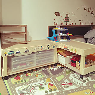 おもちゃ収納 プレイテーブルdiyのインテリア 手作りの実例 Roomclip ルームクリップ