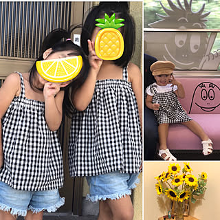 玄関/入り口/見てくれてありがとうございます♡/お揃いコーデ♡/ソーイングは楽しい/ハンドメイド...などのインテリア実例 - 2018-08-24 23:50:41