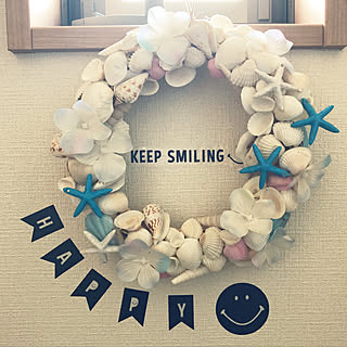 ダイソー 貝殻リースのインテリア実例 Roomclip ルームクリップ