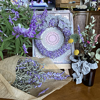 アメジストセージ ドライフラワーのある暮らしのインテリア実例 Roomclip ルームクリップ