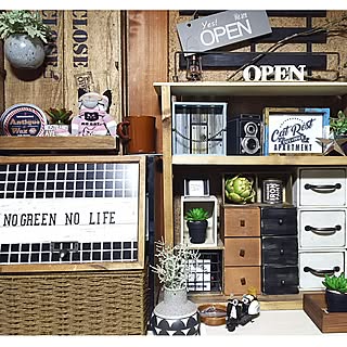 棚/山善収納部/イベント参加中/見せる派だけど隠す派でもある/見せる派...などのインテリア実例 - 2017-02-17 10:47:52