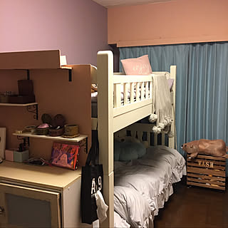 2段ベッドDIY/2段ベッドをリメイク/2段ベッド/ベッドリメイク/ベッド塗装...などのインテリア実例 - 2019-07-29 17:36:40