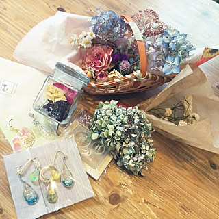 「いいね」押し逃げゴメンなさい/いいね、コメント ありがとうございます♡/交換会/ドライフラワー/レジン作品...などのインテリア実例 - 2017-07-24 16:48:24