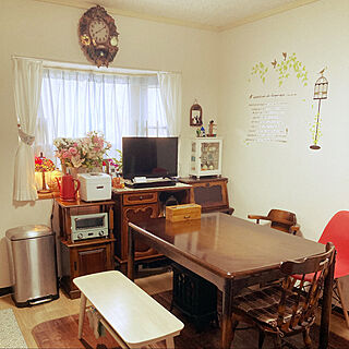レトロ カリモクコロニアルのおしゃれなインテリア・部屋・家具の実例 