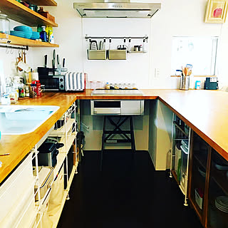 コンロ/無印良品/食器棚/キッチンカウンター/キッチン収納...などのインテリア実例 - 2019-10-24 12:36:53