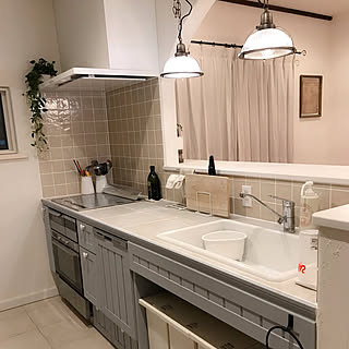 ホーローシンク 造作キッチンのインテリア実例 Roomclip ルームクリップ