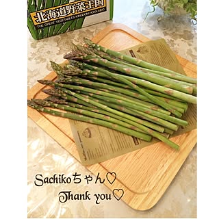 キッチン/北海道アスパラ今が旬♡/北海道/Sachikoちゃんから素敵便❤/アスパラのインテリア実例 - 2016-05-22 12:38:01
