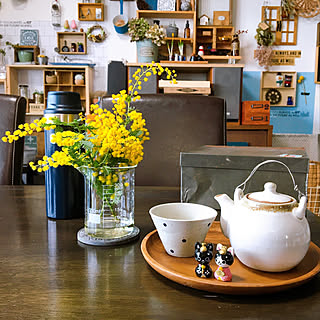 ダイニングテーブル/ビーカー/スタンレー/きゅうす/ミモザ...などのインテリア実例 - 2020-02-21 07:12:35