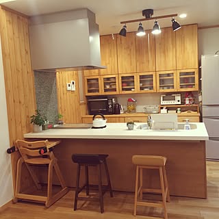 キッチン/すでに観葉植物2本枯らした/新居/モザイクタイル/木の家...などのインテリア実例 - 2016-06-05 23:52:34