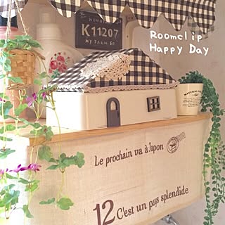 バス/トイレ/ティッシュカバー手作り/ハンドメイド/フェイクグリーン/オーニング風...などのインテリア実例 - 2016-02-15 08:11:49