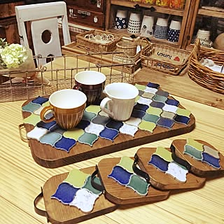 ベッド周り/ランタンタイル/手作りトレイ❤️のインテリア実例 - 2016-06-30 06:48:45