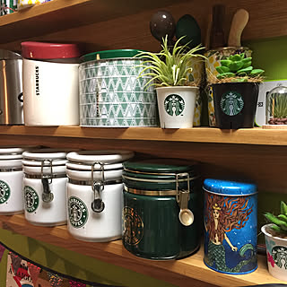 キッチン/スタバプリンカップ再利用♡/無印良品 壁に付けられる家具/無印良品/スタバ...などのインテリア実例 - 2018-06-26 07:10:48
