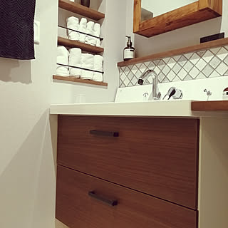 半造作洗面台のインテリア実例 Roomclip ルームクリップ 半造作洗面台のインテリア実例 Roomclip ルームクリップ