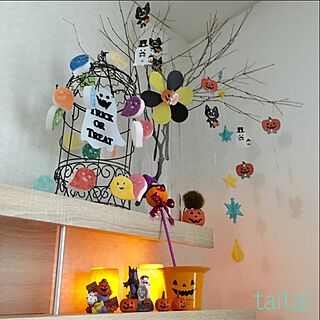 ハロウィン飾り手作りのインテリア実例 Roomclip ルームクリップ