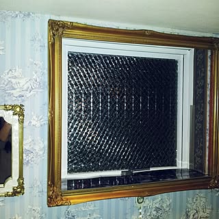 バス/トイレ/ウインドウフィルム/マスキングテープ/トイレ窓/アンティーク額縁の窓枠...などのインテリア実例 - 2015-03-22 00:10:02