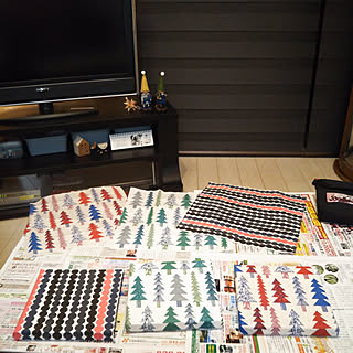 クリスマス/机/デコパージュパネル/ファブリックパネル風/キャンバスボード...などのインテリア実例 - 2019-11-13 19:48:09
