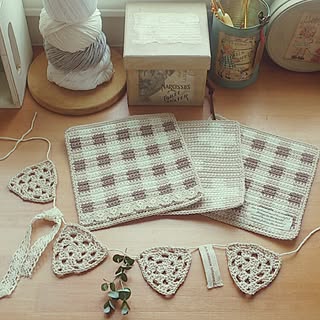 机/迷走系インテリア/ぶらりん同好会/m.kohaku.nanaちゃんの作品/かぎ編み...などのインテリア実例 - 2017-04-26 14:12:00