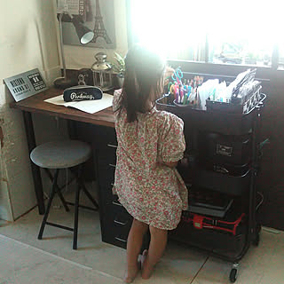 机/イケア75/IKEA/キッズスペース/勉強机DIY /こどもと暮らす。...などのインテリア実例 - 2018-08-31 20:48:53