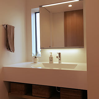 造作洗面台 カワジュン タオル掛けのインテリア実例 Roomclip ルームクリップ