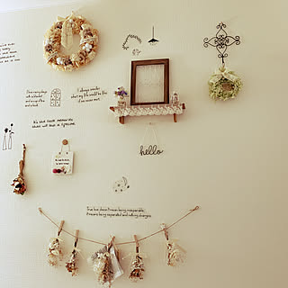 ブリザーブドフラワーのリース/ARIさんの作品/ARIさんのワイヤークラフト/コメントする〜で大丈夫です♡/見えづらくてごめんなさい(;ω;)...などのインテリア実例 - 2020-08-20 11:50:41