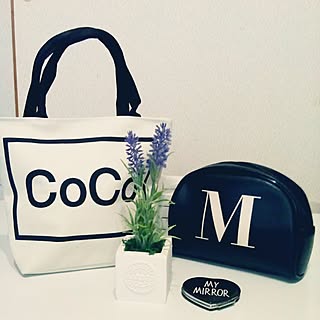 モノトーンも好き(♥*¨)ु♬*゚‥♡/全部300円⇒ミカヅキモモコ♥/ラベンダー⇒3coins♥/2016.10.21♥/トートバッグ♥...などのインテリア実例 - 2016-10-21 06:39:27
