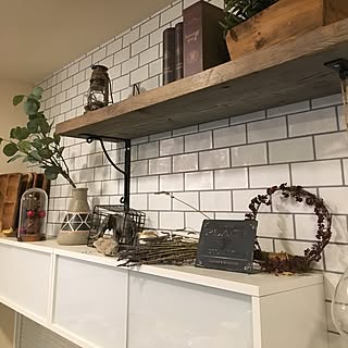 キッチン/IKEA/足場板/かべがみや本舗のインテリア実例 - 2016-10-16 17:05:54