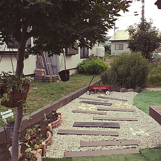 庭づくりdiy 防草シート 人工芝のインテリア 手作りの実例 Roomclip ルームクリップ