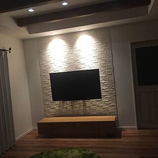 間接照明 壁掛けテレビのインテリア実例 Roomclip ルームクリップ