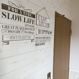 壁/天井/アルファベット/ステンシル/ウォールステッカー/ナチュラル...などのインテリア実例 - 2016-06-30 13:19:47