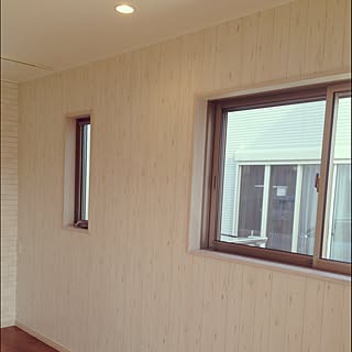リビング/建築中/壁紙/クロス/木目調壁紙...などのインテリア実例 - 2015-12-12 20:29:00