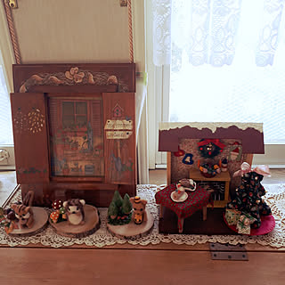 机/クリスマス/ダイソー/端材で製作/ハンドメイド...などのインテリア実例 - 2018-11-04 09:15:18