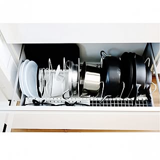 ニトリ/キッチン収納/IH下/鍋/無印...などのインテリア実例 - 2017-06-11 23:44:19