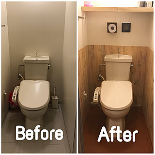 100均 トイレの壁のインテリア実例 Roomclip ルームクリップ