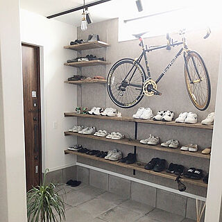 自転車壁掛けのインテリア実例 Roomclip ルームクリップ