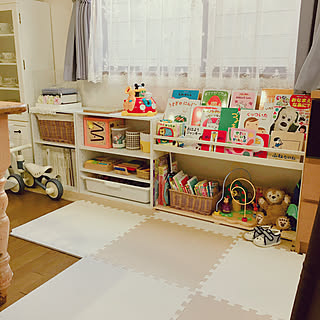 キッズコーナー ニトリのカラーボックスのインテリア実例 Roomclip ルームクリップ