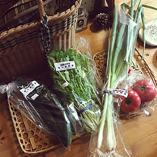 玄関/入り口/イギリスアンティークの手提げカゴ/朝採れ京都野菜/京都の家/二住生活のインテリア実例 - 2018-06-29 06:11:40