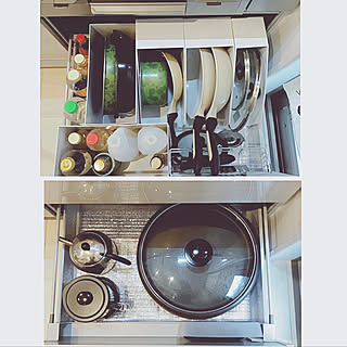 キッチン/キッチン収納/ティファール/無印良品/無印良品ファイルボックスのインテリア実例 - 2017-08-13 23:38:28