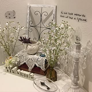 玄関/入り口/ラベンダードライ/ミルクピッチャー/ホワイトインテリア/ありがとうございます♡...などのインテリア実例 - 2017-05-29 21:45:25