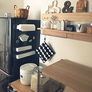 キッチン/クッキージャー/壁に付けられる家具/マリメッコ/マグネットつきラップホルダー...などのインテリア実例 - 2017-02-10 11:52:40