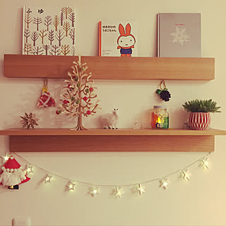 棚/クリスマス/こどもと暮らす/ハンドメイド/フェイクグリーン...などのインテリア実例 - 2017-12-24 18:26:56