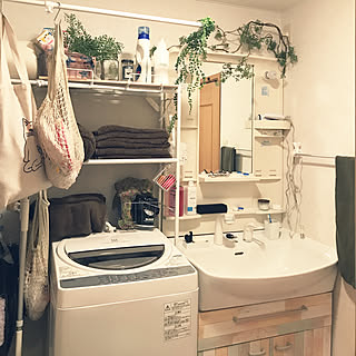 バス/トイレ/フェイクグリーン/いなざうるす屋さん/いなざうるす屋/壁紙シールを貼りました。...などのインテリア実例 - 2019-02-04 09:43:45