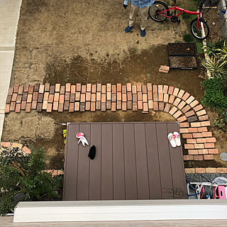 庭にレンガを敷くのインテリア実例 Roomclip ルームクリップ