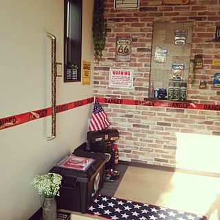 玄関/入り口/フォロワー様ありがとうございます♥/いいね&コメントありがとうございます♡/アメリカンスタイル/U.S.AIR.FORCE♡...などのインテリア実例 - 2015-05-08 17:04:47