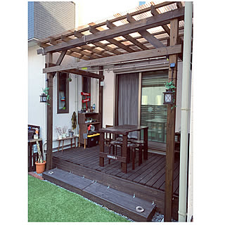 不器用です…/ウッドデッキDIY /安く済ませたい!!/新築一戸建て/男前に憧れる...などのインテリア実例 - 2020-02-25 13:21:57