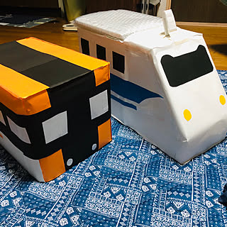 ダンボール ダンボール工作のおしゃれなアレンジ 飾り方のインテリア実例 Roomclip ルームクリップ