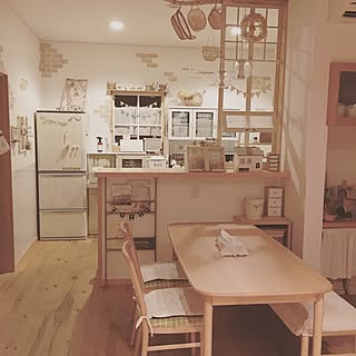 部屋全体/建売住宅/ナチュラルが好き/カウンターキッチン/チェアカバー...などのインテリア実例 - 2016-08-26 07:36:30