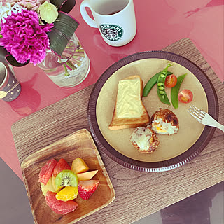 朝ごはんの風景/グリーンのある暮らし/朝ごはん/お花大好き♡/おはようございます☺︎...などのインテリア実例 - 2020-02-24 08:42:05