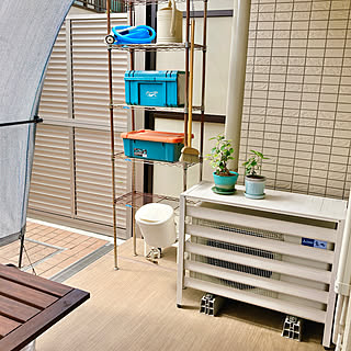 室外機カバー カインズの商品を使ったおしゃれなインテリア実例 Roomclip ルームクリップ