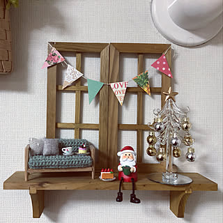 korokkoroさんのミニソファー♡/クリスマス/ダイソー/セリア/ハンドメイド/始めたばかりです。よろしくお願いします☆...などのインテリア実例 - 2018-11-15 11:34:48
